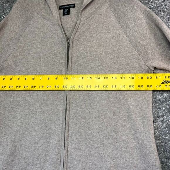 Cynthia Rowley Cardigan Sweater Jacket XL Hip Length Zip Front Hood Aztec - Picture 8 of 9